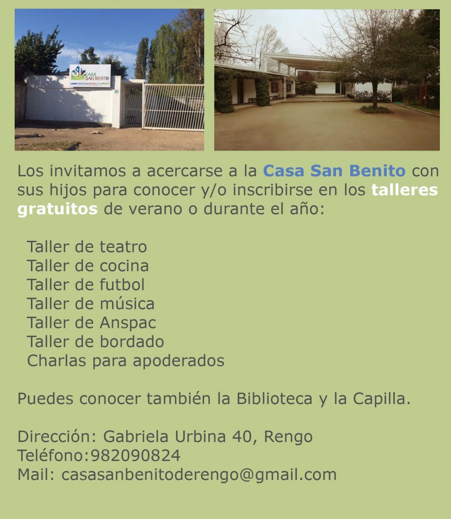 Casa San Benito invitacion a conocer