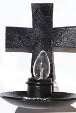 Lámpara del Santísimo palmatoria con cruz